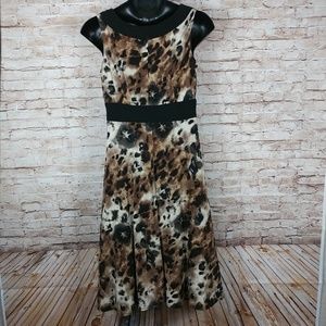Perceptions Of New York Size 16 Animal Print Beaded Neckline